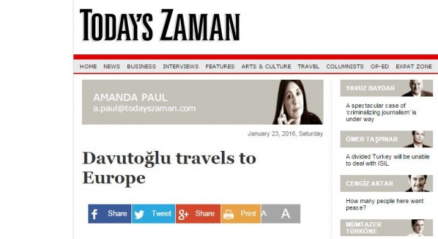 Поездка Давутоглу в Европу