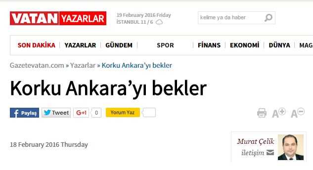 Анкару обуял страх