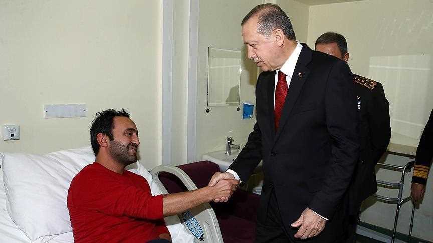 Эрдоган посетил раненых военнослужащих