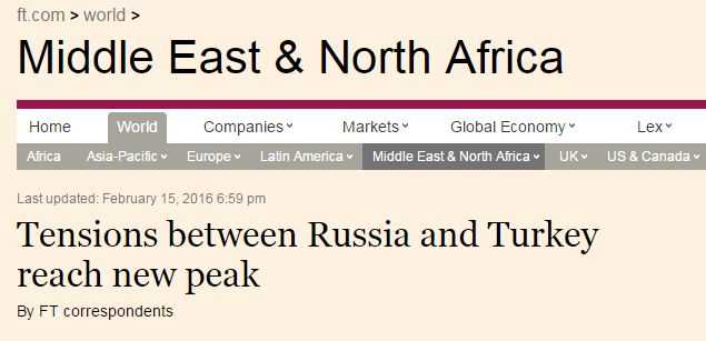 Напряженность между Россией и Турцией нарастает