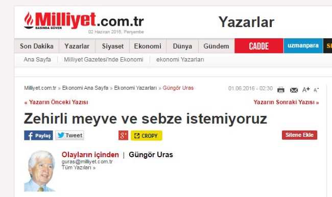 Мы не хотим ядовитых овощей и фруктов