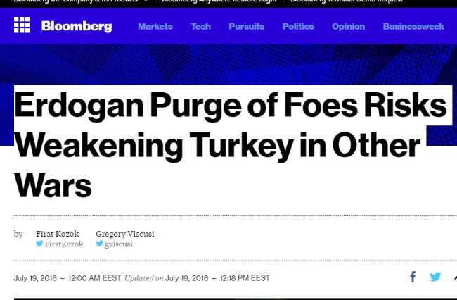 Репрессии Эрдогана могут ослабить Турцию в других войнах