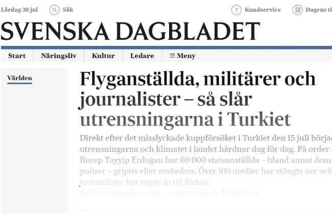 Репрессии в Турции: работники авиакомпаний, военные, журналисты