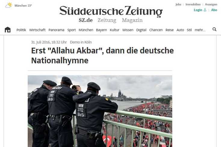 Сначала «Аллах Акбар», а потом немецкий гимн