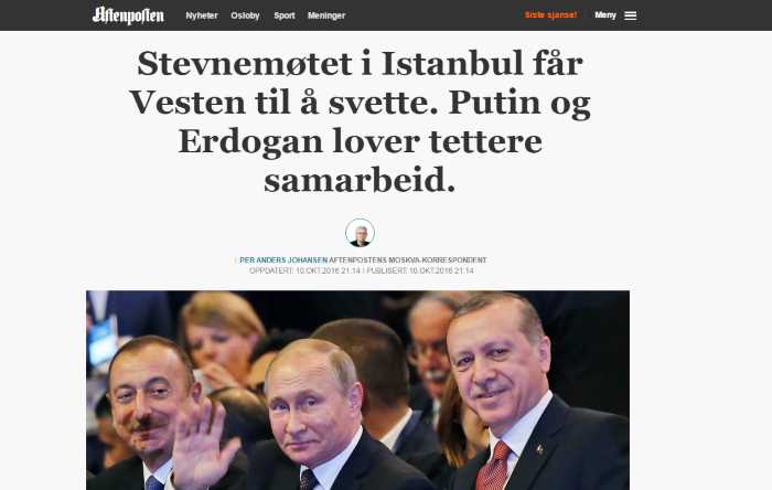 Свидание в Стамбуле заставляет Запад покрываться холодным потом