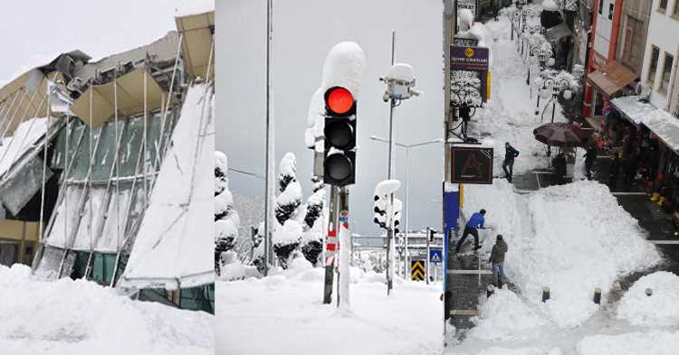 Трабзон страдает от сильнейшего снегопада