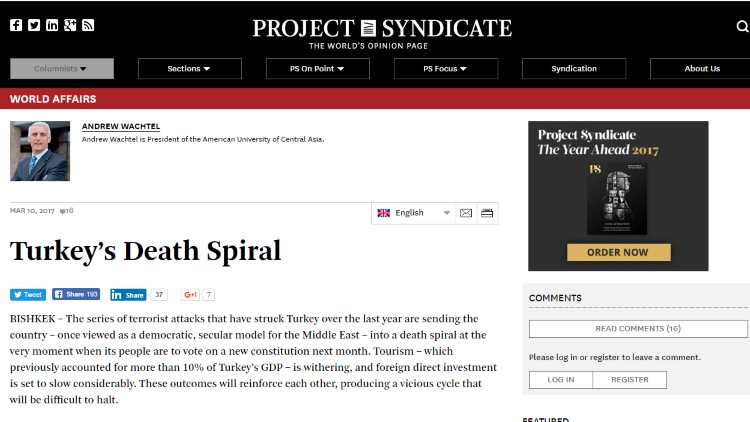 Смертельная спираль Турции