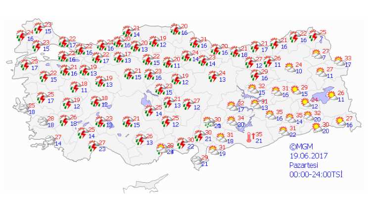 В Турции — грозы, в Стамбуле — ливни