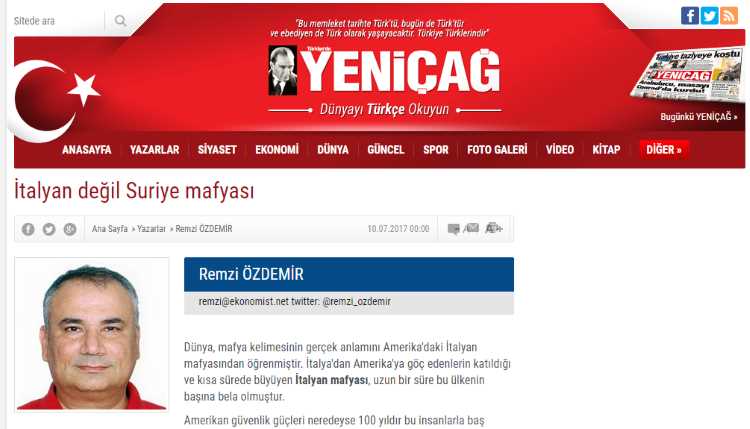 Не итальянская, а сирийская мафия