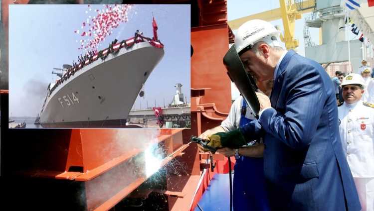 Президент спустил на воду военный корвет «Kınalıada»