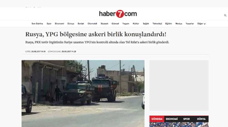 Россия разместила войска в районе YPG