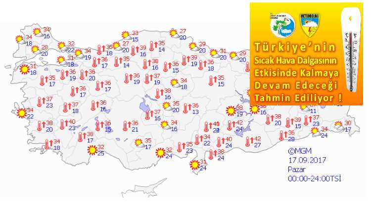 Аномально жаркие выходные ожидают Турцию