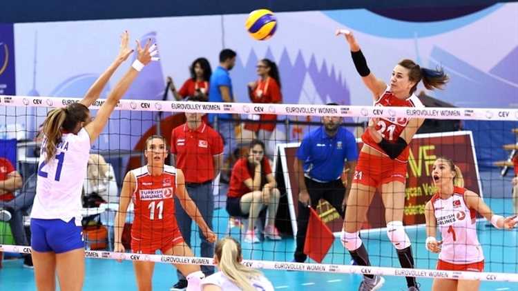 Турецкие волейболистки уступили россиянкам на ЧЕ