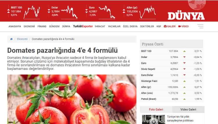 Формула «4 на 4» в томатном торге