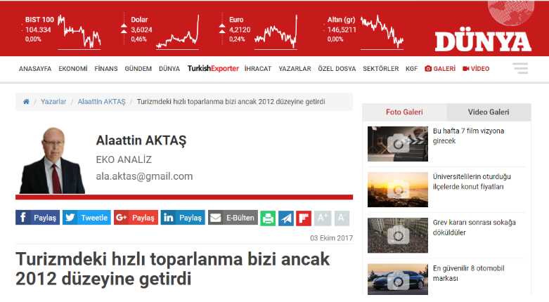 Быстрое восстановление туризма вернуло уровень 2012 года