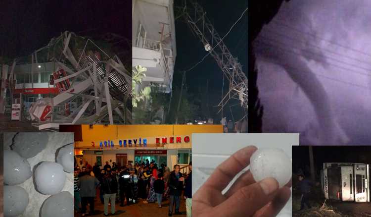 Ураган, смерч и град в Анталии: 28 пострадавших