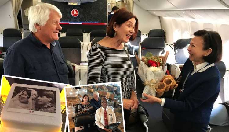 Turkish Airlines поздравили пассажиров с «золотой свадьбой»