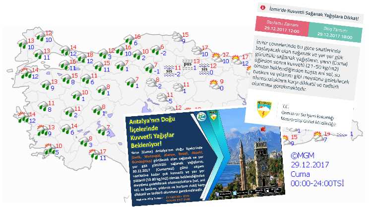 В Измир, Муглу и Анталию придут обильные ливни