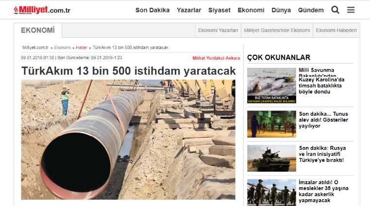 «Турецкий поток» создаст 13,5 тысяч рабочих мест