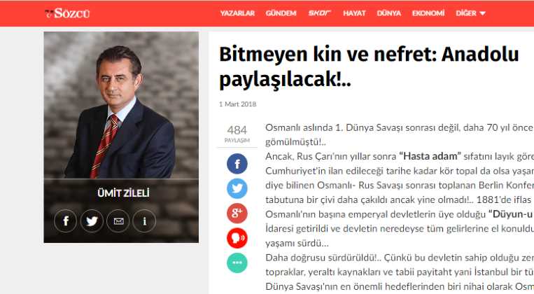 Нескончаемая злоба и ненависть: Анатолия будет разделена