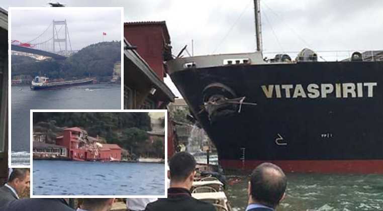 Сухогруз разнес дорогостоящую виллу на Босфоре