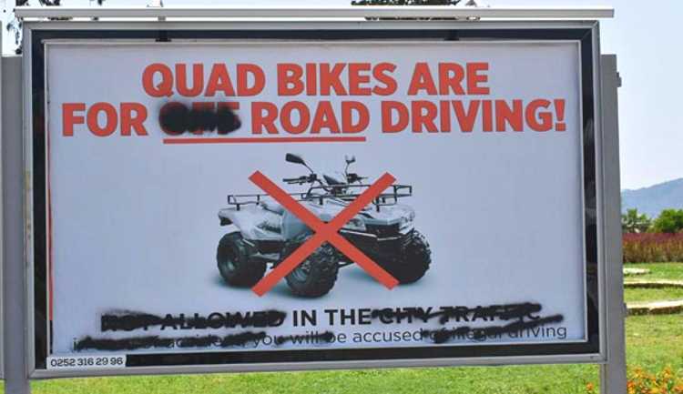 В Мармарисе запретили езду на квадроциклах