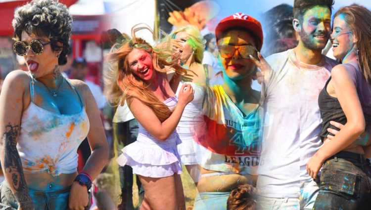 Фестиваль красок ярко разукрасил отдыхающих в Анталии
