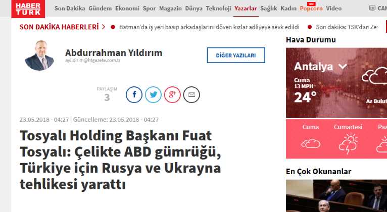 США создали для Турции риски со стороны России и Украины