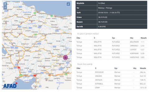 Восток Турции пережил землетрясение 5,0 баллов