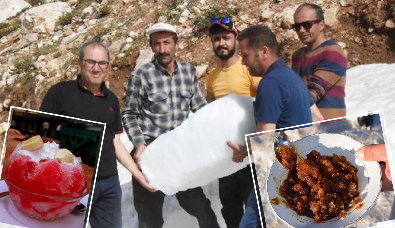 Жители Анталии ездят за «снежным десертом» в горы