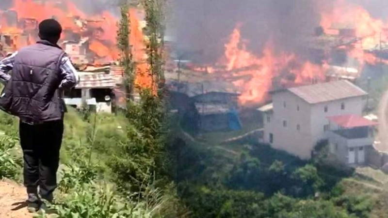Пожар превратил половину поселка в пепел