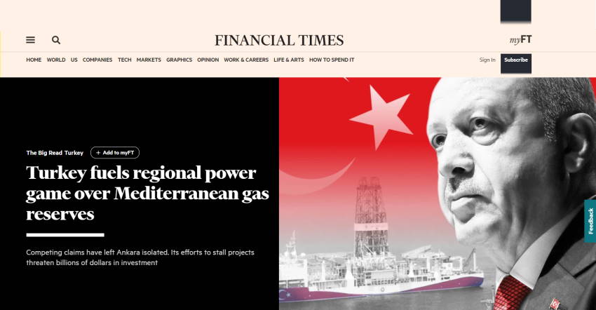Турция разжигает силовую игру за месторождения газа в Средиземном море