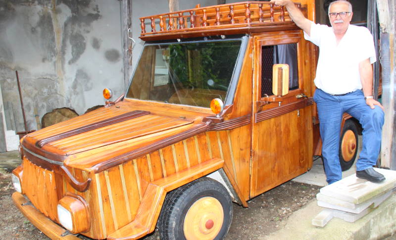 Уникальный деревянный грузовик создан в Ризе