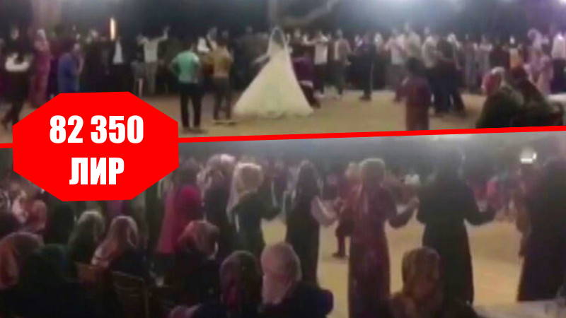 Свадебных гостей оштрафовали на 82 350 лир
