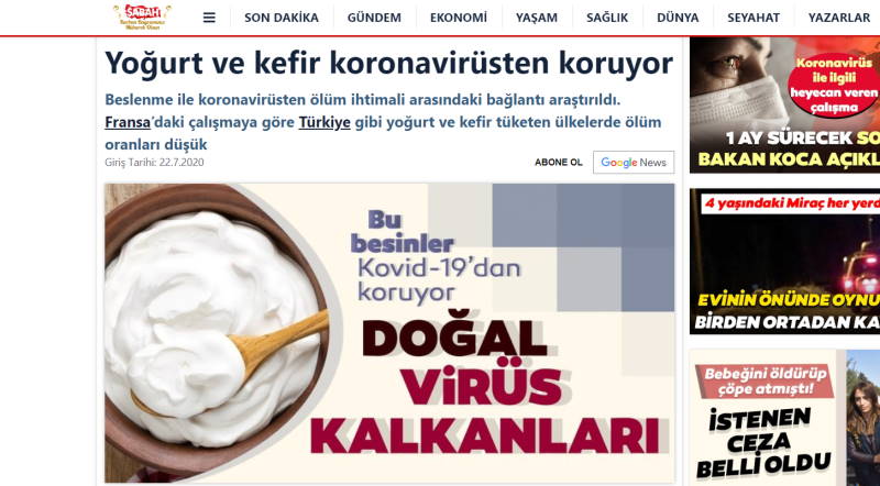 Йогурт и кефир защищают от коронавируса