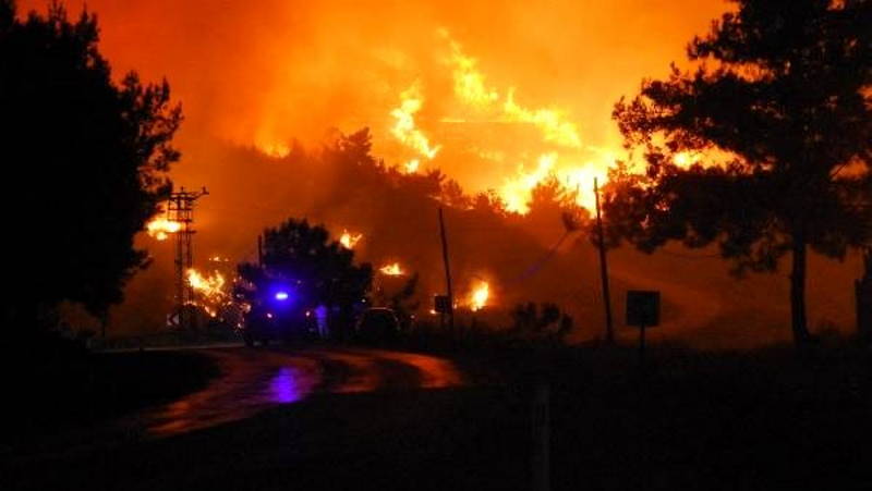 По факту пожара в Измире задержан 1 человек