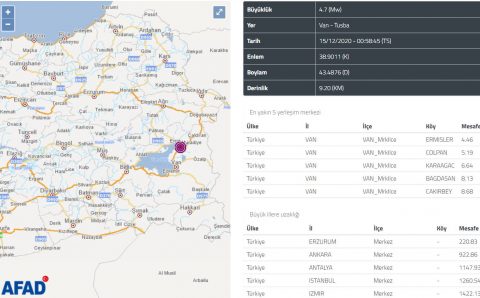 Восток Турции пережил землетрясение 4,7 балла
