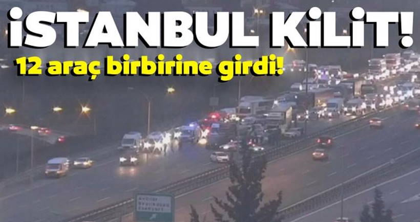 ДТП в Стамбуле: 12 машин и огромная пробка