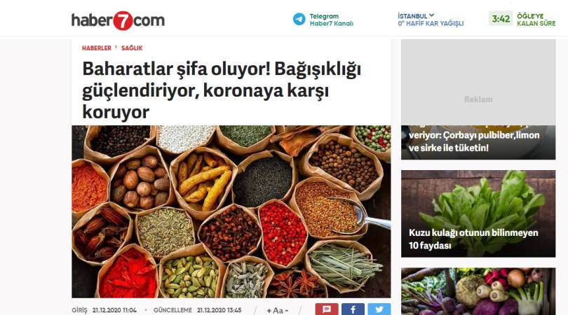 Специи исцеляют, укрепляют иммунитет, защищают от короны