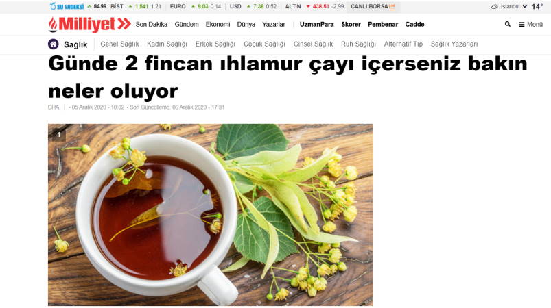 Если вы пьете две чашки липового чая в день