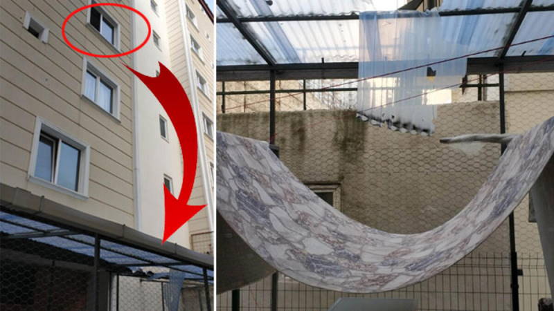 Ковер спас жизнь выпавшей из окна девочке