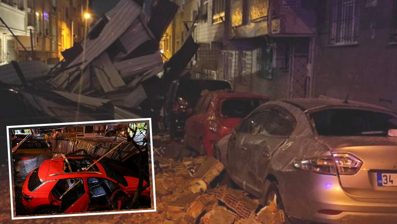 Ураган в Стамбуле: летающие крыши и отмененные паромы