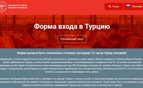 Въезд в Турцию: заполнил анкету — получил HES код