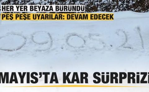 На севере Турции ждали лето, а пошел снег