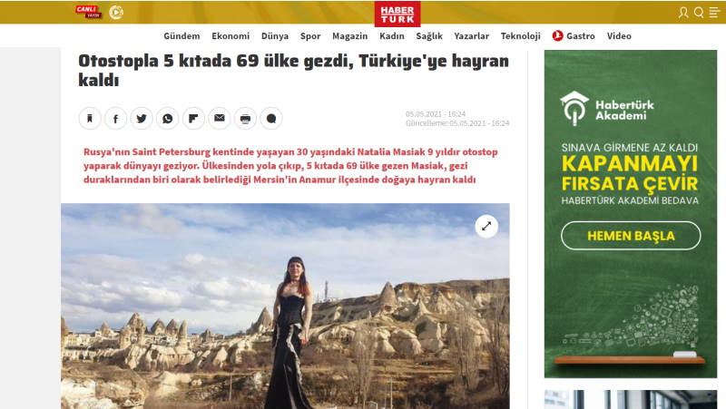 Автостопом через 69 стран на 5 континентах и была очарована Турцией