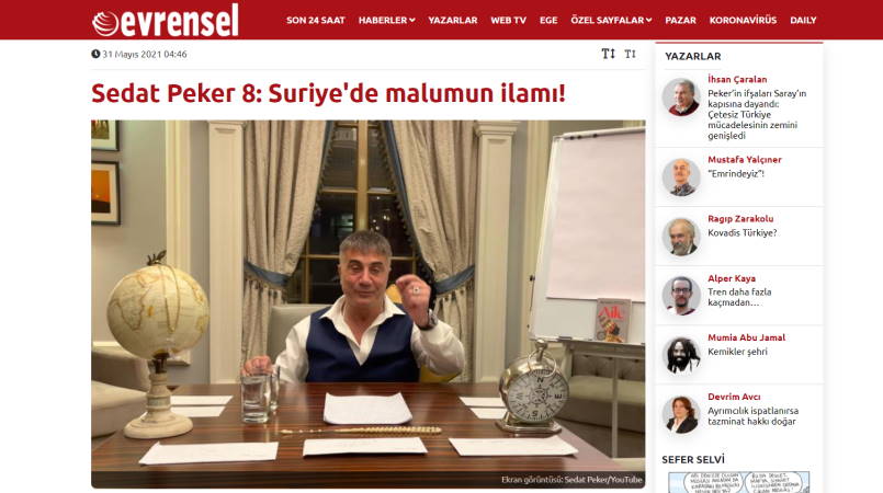 Седат Пекер — 8: констатация известных фактов в Сирии!