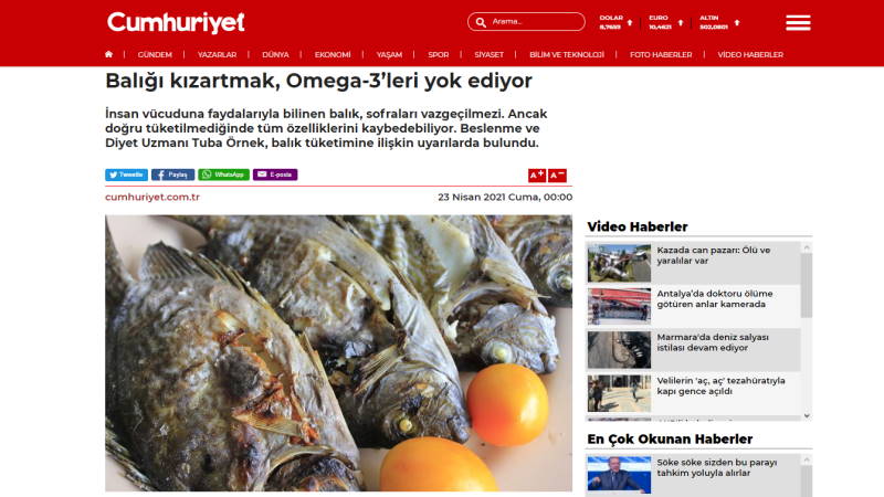 Жарка рыбы уничтожает омега-3