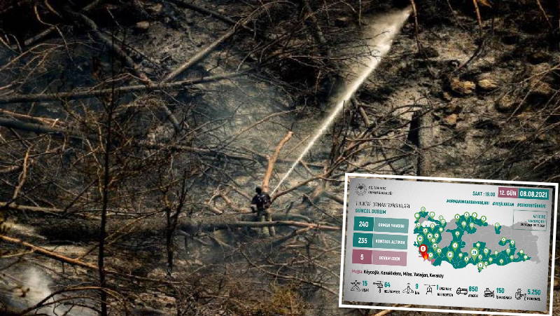 13-й день пожаров: Осталась гореть только Мугла