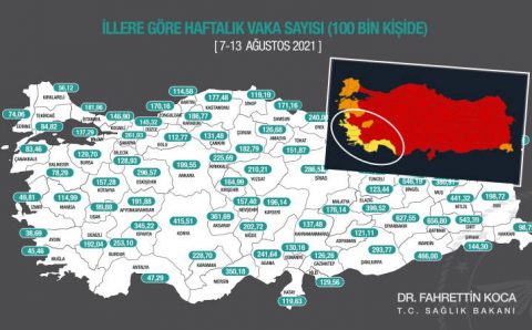 Карта COVID: Курортные провинции самые безопасные в Турции