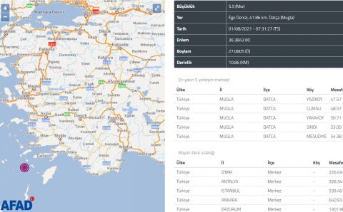 Землетрясение 5,5 балла потрясло утром турецкие курорты